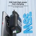 Зарядно Priza GaN, USB, Type-C, 35W - (CHPD174) - Черно