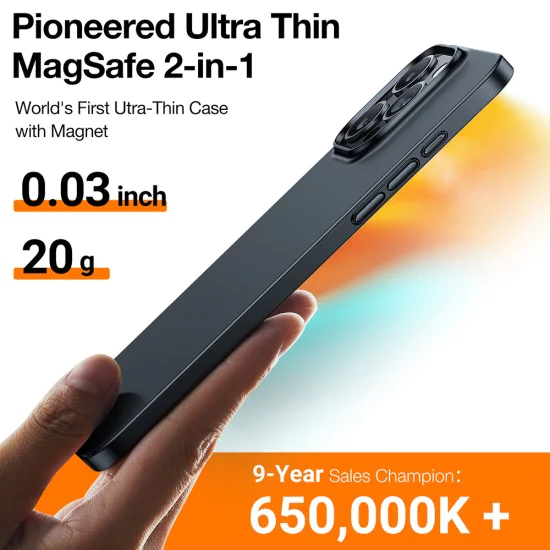 Калъф за iPhone 15 Pro Max - Torras OriginFit-Mag Series - черен