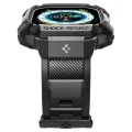 Калъф за Apple Watch Ultra / Ultra 2 + каишка - Spigen - Rugged Armor Pro - черен