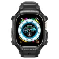 Калъф за Apple Watch Ultra / Ultra 2 + каишка - Spigen - Rugged Armor Pro - черен