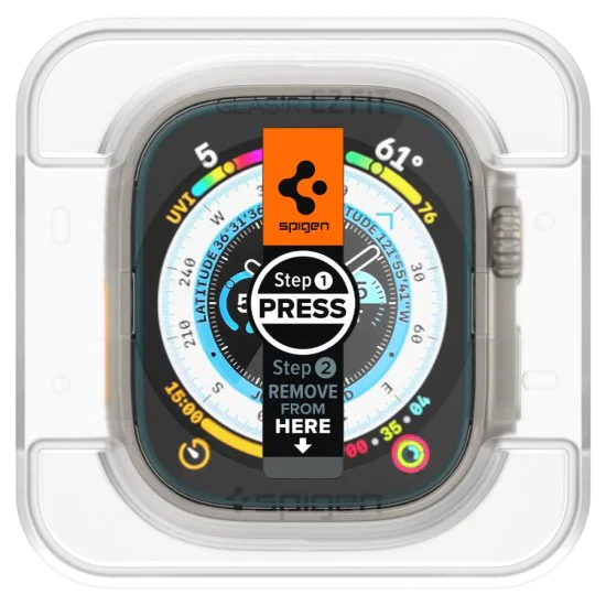 Протектор за Apple Watch Ultra / Ultra 2 (комплект 2) - Spigen Glas.TR EZ FIT - Прозрачен