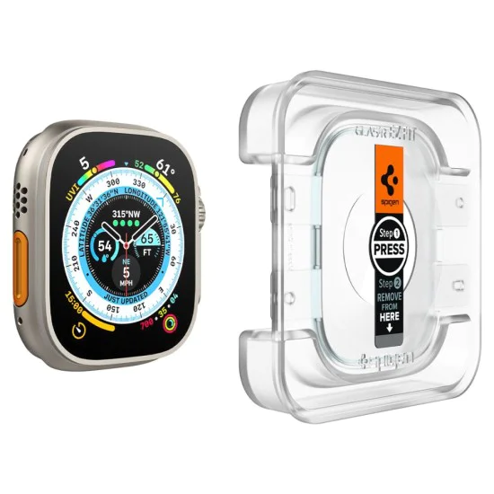 Протектор за Apple Watch Ultra / Ultra 2 (комплект 2) - Spigen Glas.TR EZ FIT - Прозрачен