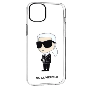 Калъф за IPhone 14 Plus - Karl Lagerfeld Hardcase Transparent (KLHCP14MHNIKKTCT) - Ikonik Karl Lagerfeld
