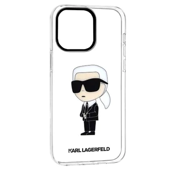 Калъф iPhone 14 Pro Max - Karl Lagerfeld Hardcase Transparent (KLHCP14XHNIKTCT) - Ikonik Karl Lagerfeld