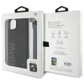 Калъф за iPhone 15 Plus - BMW Signature Leather Wordmark Cord (BMHCP15M23RMRLK) - черен