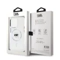 Калъф за iPhone 16 Pro - Karl Lagerfeld IML MagSafe (KLHMP16LHLHLSKIH) - White Karl`s Head