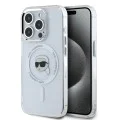 Калъф за iPhone 16 Pro - Karl Lagerfeld IML MagSafe (KLHMP16LHLHLSKIH) - White Karl`s Head