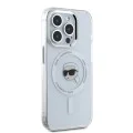 Калъф за iPhone 16 Pro - Karl Lagerfeld IML MagSafe (KLHMP16LHLHLSKIH) - White Karl`s Head