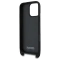 Калъф за iPhone 16 Pro Max - BMW - Кожен M Edition с карбонови ленти и каишка (BMHCP16X23PSCK) - Черен