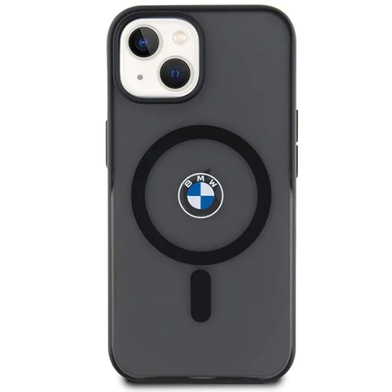 Калъф за iPhone 15 Plus - BMW Hardcase IML Signature MagSafe (BMHMP15MDSLK) - черен