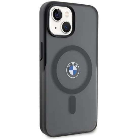Калъф за iPhone 15 Plus - BMW Hardcase IML Signature MagSafe (BMHMP15MDSLK) - черен