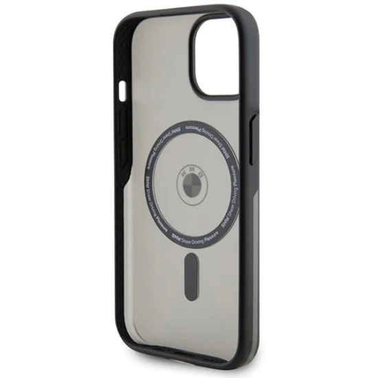 Калъф за iPhone 15 Plus - BMW Hardcase IML Signature MagSafe (BMHMP15MDSLK) - черен