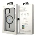 Калъф за iPhone 15 Plus - BMW Hardcase IML Signature MagSafe (BMHMP15MDSLK) - черен