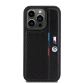 Калъф за iPhone 15 Pro - BMW - Твърд перфориран трицветен калъф (BMHCP15L23PUPVK) - Черен