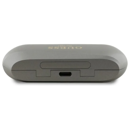 Безжични стерео, Bluetooth - Слушалки Guess Elongated Metallic Printed Logo (GUTWSC2MCDSE) - Сиви