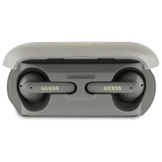 Безжични стерео, Bluetooth - Слушалки Guess Elongated Metallic Printed Logo (GUTWSC2MCDSE) - Сиви