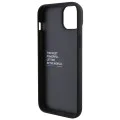 Калъф за iPhone 15 Plus - BMW Leather Stamp Tricolor (BMHCP15M22PTDK) - черен