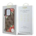 Калъф за iPhone 16 Pro Max - Guess Hardcase 4G Flower Print Flower Print MagSafe (GUHMP16XP4ROPEMCW) - Кафяв