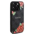 Калъф за iPhone 16 Pro Max - Guess Hardcase 4G Flower Print Flower Print MagSafe (GUHMP16XP4ROPEMCK) - Черен
