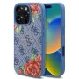 Калъф за iPhone 16 Pro - Guess Hardcase 4G Flower Print Flower Print MagSafe (GUHMP16LP4ROPEMCB) - Син