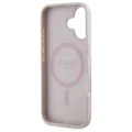 Калъф за iPhone 16 - Guess Hardcase 4G Flower Print Flower Print MagSafe (GUHMP16SP4ROPEMCP) - Pink
