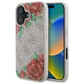 Калъф за iPhone 16 - Guess Hardcase 4G Flower Print Flower Print MagSafe (GUHMP16SP4ROPEMCP) - Pink