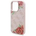 Калъф за iPhone 16 Pro Max - Guess Hardcase 4G Flower Print Flower Print MagSafe (GUHMP16XP4ROPEMCP) - Pink