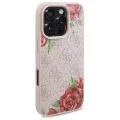 Калъф за iPhone 16 Pro Max - Guess Hardcase 4G Flower Print Flower Print MagSafe (GUHMP16XP4ROPEMCP) - Pink