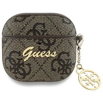 Калъф за Apple AirPods 4 - Guess 4G Charm Collection (GUA4G4GSMW) - кафяв