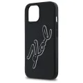 Калъф за iPhone 15 - Karl Lagerfeld 3D Design (KLHCP15S3DR3KSDLK) - Гумен подпис