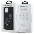 Калъф за iPhone 15 - Karl Lagerfeld 3D Design (KLHCP15S3DR3KSDLK) - Гумен подпис