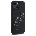 Калъф за iPhone 15 - Karl Lagerfeld 3D Design (KLHCP15S3DR3KSDLK) - Гумен подпис