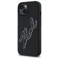 Калъф за iPhone 15 - Karl Lagerfeld 3D Design (KLHCP15S3DR3KSDLK) - Гумен подпис