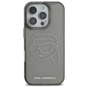 Калъф за iPhone 16 Pro Max - Karl Lagerfeld IML Rhinestones (KLHCP16XHKKHDCELK) - Karl Head
