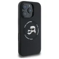Калъф за iPhone 16 Pro Max - Karl - Lagerfeld Silicone MagSafe (KLHMP16XSKCHTCK) - Karl&Choupette Head - Черен
