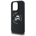Калъф за iPhone 16 Pro Max - Karl - Lagerfeld Silicone MagSafe (KLHMP16XSKCHTCK) - Karl&Choupette Head - Черен