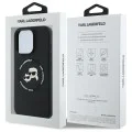 Калъф за iPhone 16 Pro Max - Karl - Lagerfeld Silicone MagSafe (KLHMP16XSKCHTCK) - Karl&Choupette Head - Черен