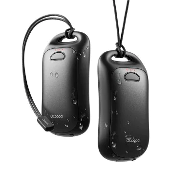 Нагреватели за ръце, Type-C, IP45, магнитни, с каишка, 2x 3000mAh - Ocoopa (UT3061-BK) - черни
