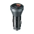 Havit - Зарядно за кола (CC2017) - Type-C, USB, 45W, 3A, Видим вътрешен структурен дизайн - Черно/Синьо