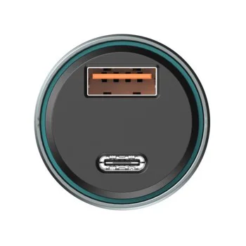 Havit - Зарядно за кола (CC2017) - Type-C, USB, 45W, 3A, Видим вътрешен структурен дизайн - Черно/Синьо