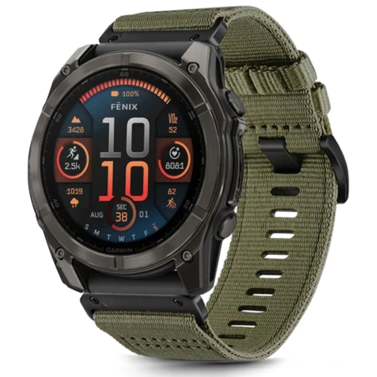 Каишка за Instinct 2S/2S Solar/Approach S70 42mm/fenix 7S Pro Sapphire Solar - Techsuit - Каишка за часовник QuickFit 20mm (W070) - Camo Green