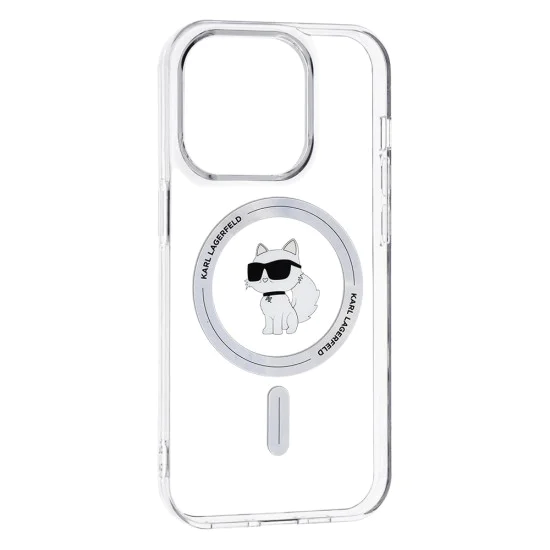 Калъф за iPhone 14 Pro Max - Karl Lagerfeld IML MagSafe (KLHMPMP14XHFHFCCNOT) - Transparent Choupette