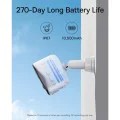 Външна камера за сигурност N1 Plus (S0TZ002130) - Baseus - 2K, 16GB, двупосочен разговор, нощно виждане, IP67, 10.500mAh - Лунно бяло