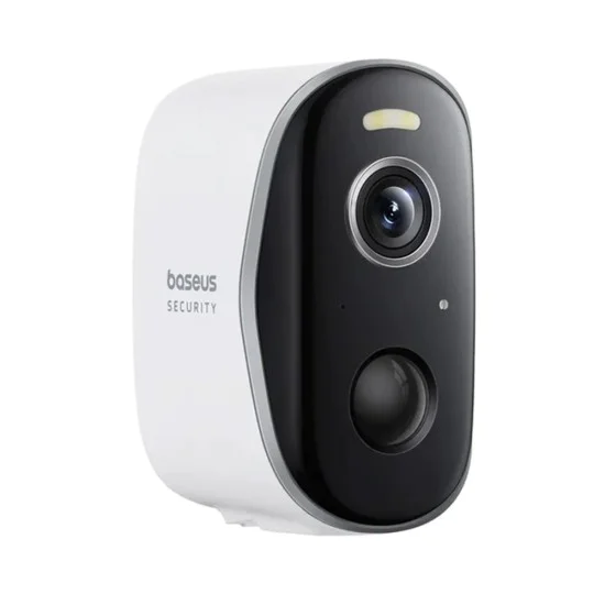 Външна камера за сигурност N1 Plus (S0TZ002130) - Baseus - 2K, 16GB, двупосочен разговор, нощно виждане, IP67, 10.500mAh - Лунно бяло