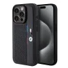 Калъф за iPhone 15 Pro - BMW - Твърд перфориран трицветен калъф (BMHCP15L23PUPVK) - Черен