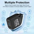 Зарядно Priza GaN, USB, Type-C, 35W - (CHPD174) - Черно
