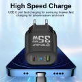 Зарядно Priza GaN, USB, Type-C, 35W - (CHPD174) - Черно
