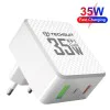 Зарядно устройство Priza GaN, USB, Type-C, 35W - (CHPD173) - Бяло