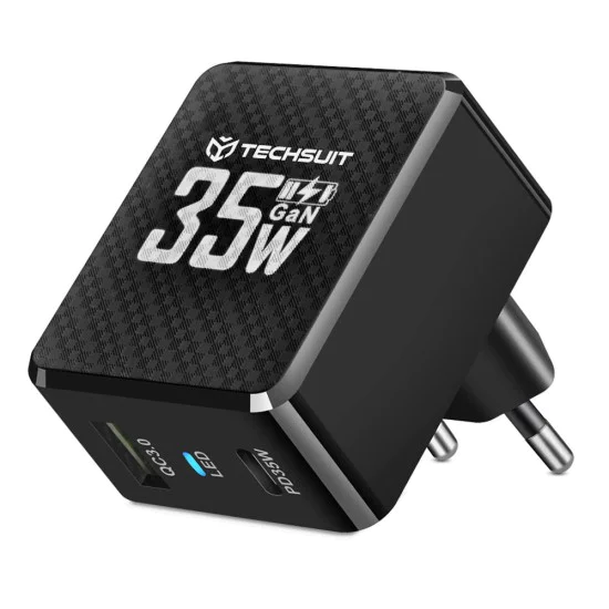 Зарядно устройство Priza GaN, USB, Type-C, 35W - (CHPD173) - Черно