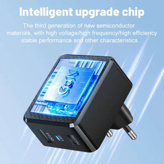 Зарядно устройство Priza GaN, USB, Type-C, 35W - (CHPD173) - Черно